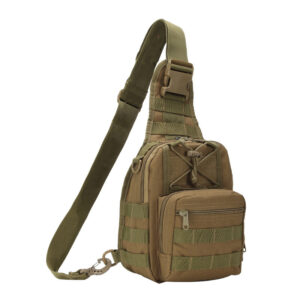 Tactical Crossbody Sling Pack – Waterproof & Expandable, 20L Military Molle Backpack For Hiking, Cycling, Camping