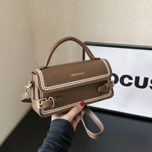Vintage-Inspired DIY Woven Shoulder Bag Kit – Premium PU Material, Adjustable Strap, Multi-Pocket Design For Casual