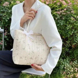 Totes Straw Crossbody Bag For Women 2026 Bohemian Small Knitting Summer Purse And Handbag Vacational Bucket Beach Bags