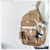 Khaki color ribbon panda pin