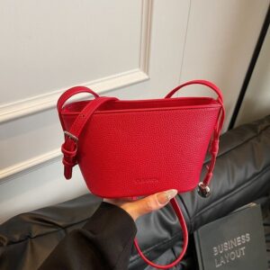 High-End Mini Boat 2026 New Litchi Texture Versatile Fashion Single Shoulder Crossbody Women’s Yuanbao Phone Bag