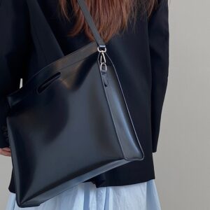2026 For Women Simple Briefcase Tote Laptop Office Commute Document Niche Handbag Shoulder Crossbody Large Bag