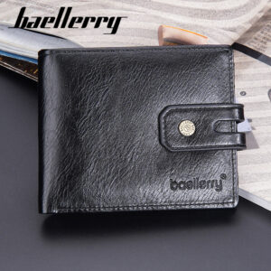 Baellerry New Men’s Short Style Multi-Card Slot Buckle Wallet Zipper Coin Purse