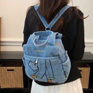 Versatile Three-way Fashion High-end Embroidered Denim 2026 New Niche Shoulder Textured Crossbody Bag