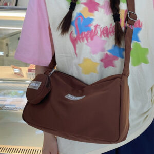 Fashionable Large Capacity Shoulder Casual Work Crossbody Bag, Niche Design, Nylon Cloth Bag