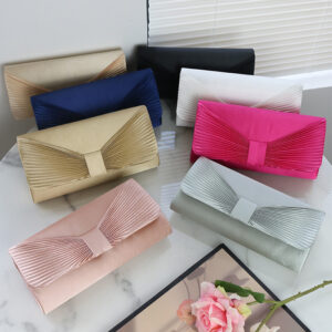 Luggage & Bags Fashionable Simple Crossbody Daily Attendance Collocation Clutch Bag Polyester Bow Elegant Magnetic Light
