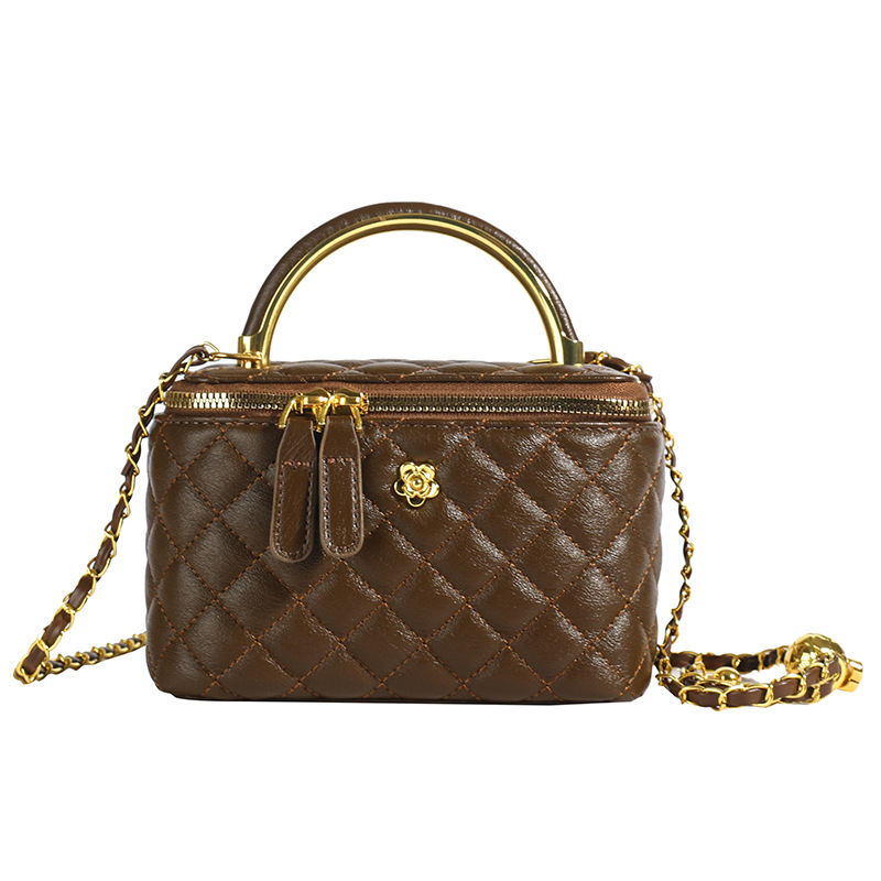Bags Retro Hand Held Fashion Bucket Women's New Style Diamond Chain Shoulder Versatile Crossbody Bag - Image 5