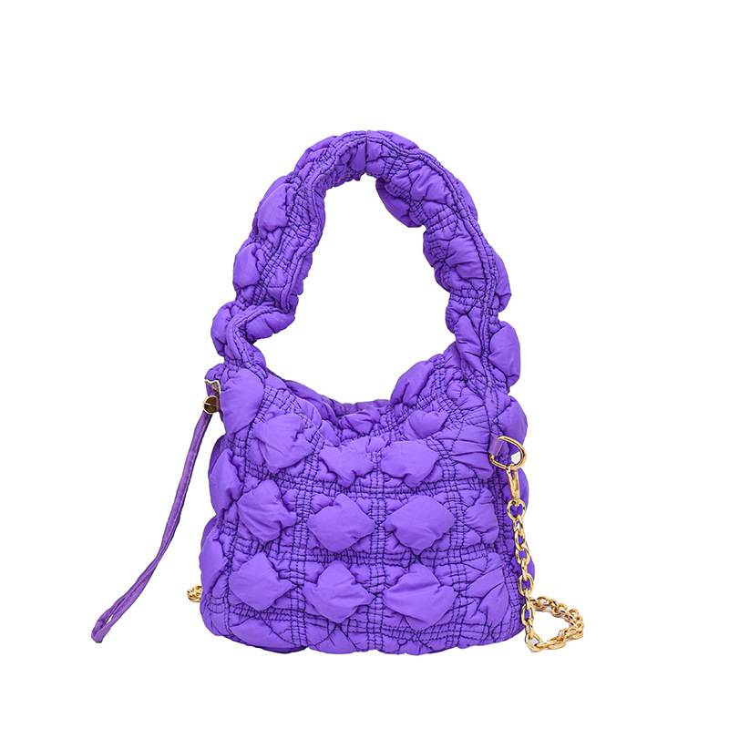 Korean New Cloud Women's 2026 Casual Shoulder Fashion Bubble Pleated Down Jacket Underarm Bag - Image 15