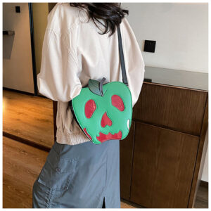 Cross-border Halloween Personalized Skull Apple Shoulder Women’s 2026 New Trendy Foreign Trade Contrast Color Crossbody