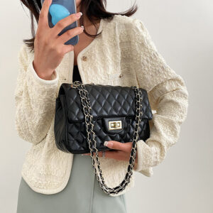 Korean Style Quilted Chain Women’s Shoulder Bag Crossbody Chic Versatile Small Square Underarm Summer