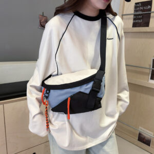 Color-blocked Bag, Trendy Large-capacity Backpack, Fashionable Single-shoulder Crossbody For Women, Japanese-style