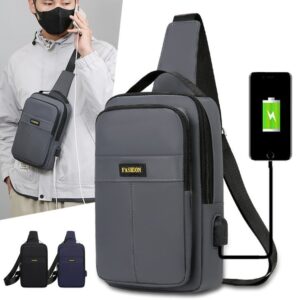 2026 New Shoulder Oxford Cloth Small Backpack Solid Color Men’s Casual Crossbody Handheld Business Bag