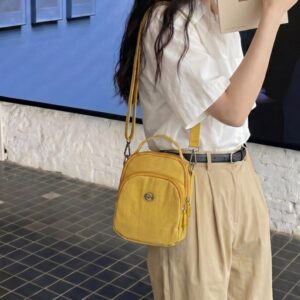 Lightweight, Simple, Solid Color, Multi-compartment Small Square Phone Bag, 2026 New Model, Versatile Textured Shoulder