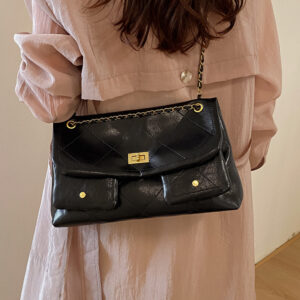 Korean-style Fashion Large-capacity Women’s Underarm 2026 Summer New Chain Shoulder Bag, Crossbody Briefcase