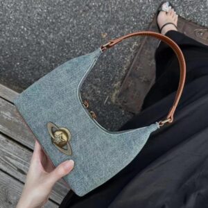 2026 Autumn and Winter New Wandering Planet Shoulder Versatile Handbag Niche Denim Underarm Bag Wholesale