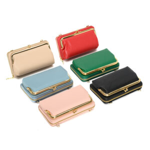 2026 New Retro Niche Design Evening High-end Temperament Mobile Phone Lychee Pattern Crossbody Frame Bag