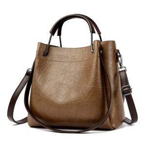 Women’s handbag retro fashion bucket versatile commuter large capacity shoulder messenger bag
