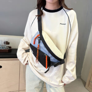 Color-blocked Bag, Trendy Large-capacity Backpack, Fashionable Single-shoulder Crossbody For Women, Japanese-style