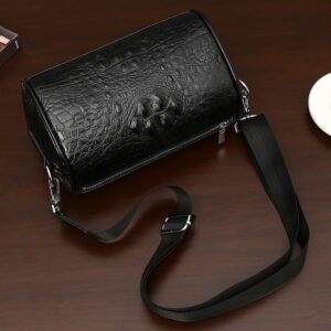 Men’s Fashion Business Handbag Crocodile Pattern Shoulder Briefcase Computer Gift Crossbody Bag