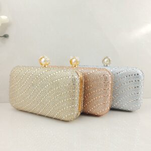 2026 New Versatile Party Dress Bag With Diamond And Pearl Embellishments, Chain Crossbody Bag,