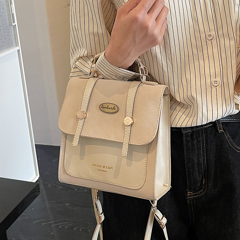 High End Women's Buckle Backpack Fashionable Crossbody Bag Retro Versatile Shoulder Handbag Style - Image 10