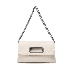 Fashion diamond folding handbag women’s one shoulder chain crossbody tote versatile new high end genuine leather bag