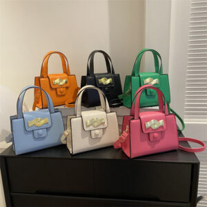 Bags texture handbag solid color casual women’s bag 2026 new fashion single shoulder crossbody small square