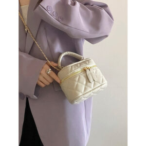 2026 Spring and Summer New Handheld Mini Rhombic Style Chain All-match Shoulder Crossbody Lipstick Small Bag
