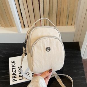 Lightweight, Simple, Solid Color, Multi-compartment Small Square Phone Bag, 2026 New Model, Versatile Textured Shoulder