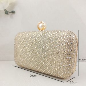 2026 New Versatile Party Dress Bag With Diamond And Pearl Embellishments, Chain Crossbody Bag,