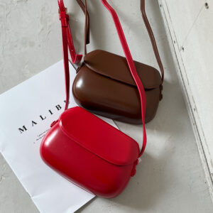 2026 Summer New Versatile Simple Mobile Phone Korean Retro Ins Red Saddle Crossbody Small Bag For Women