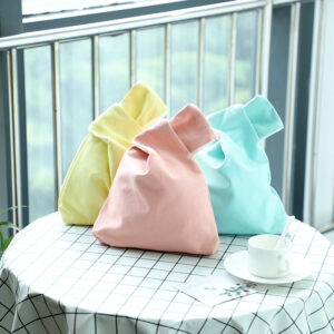 Retro Style Handbag With Knotted Wrist Strap Artistic Casual Women’s Bag For Cell Phones Keys Coins
