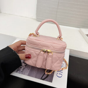 Elegant Quilted Chain Box Bag – Stylish Mini Crossbody Handbag With Detachable Strap, Versatile For Day & Night (Green,