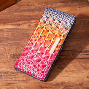 New Multi Color Women’s Handbag Crocodile Brahman Wallet