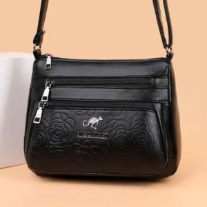Women Mother Middle-aged Elderly Shoulder Messenger Crossbody Bag Purses Handbags Bolsa 3 Zippers
