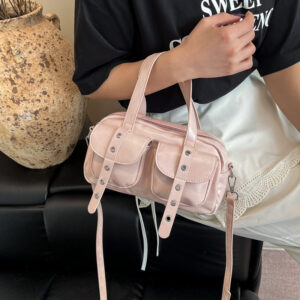 Bags New Fashion Trend Versatile Handheld Pillow Women’s High End Multi Pocket Solid Color Shoulder Messenger Bag