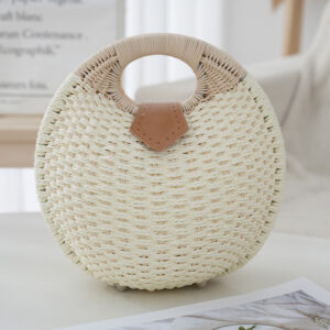 Minimally Handheld Beach Straw Versatile Fashion Woven Leisure Bag