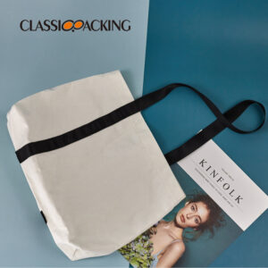 2026 Autumn Single Shoulder Unisex Black And White Color Block Handbag Large Capacity Simple Canvas Tote Bag
