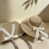 Lace Ribbon Bag Set - Khaki