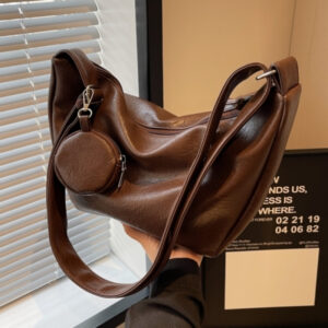 Large Capacity Spring Summer Versatile New Fashion Niche Design Wide Strap Single Shoulder Crossbody Dumpling Bag For