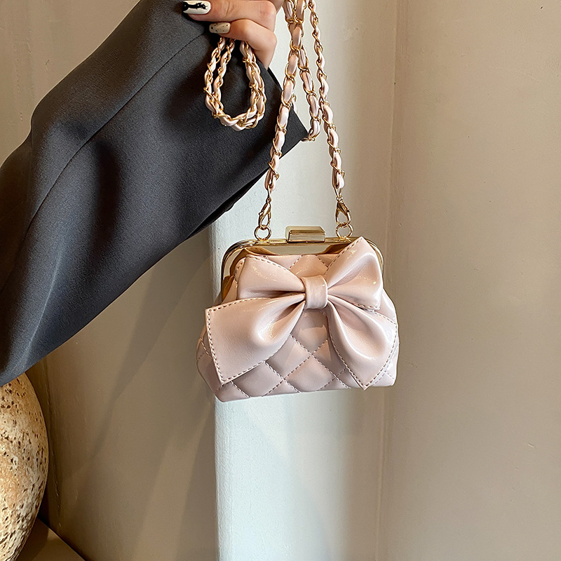 Sweet Cute Mini For Women 2026 Spring New Bowknot Crossbody High-end Earphone Lipstick Bag - Image 3