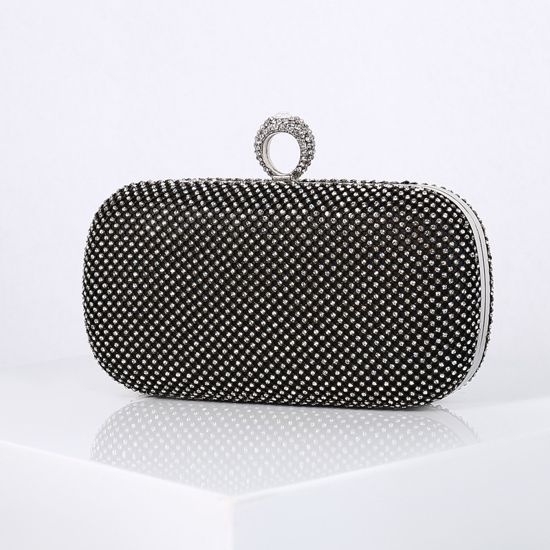 Ring Diamond Dinner Ladies Clutch Shiny Banquet Bag - Image 6