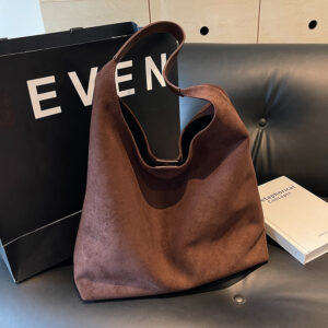Vintage Soft Suede Bread For Women 2026 New Autumn Winter Trendy Large Capacity Shoulder Popular Bucket Bag
