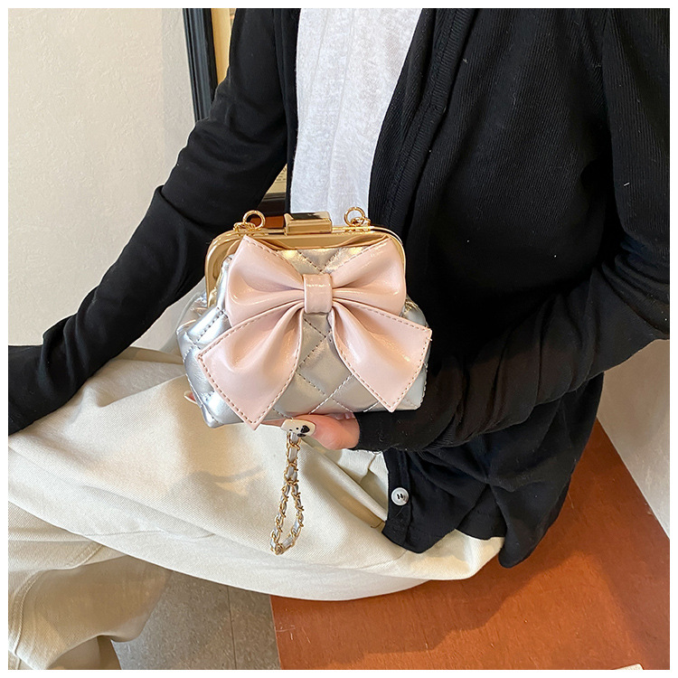 Sweet Cute Mini For Women 2026 Spring New Bowknot Crossbody High-end Earphone Lipstick Bag - Image 7