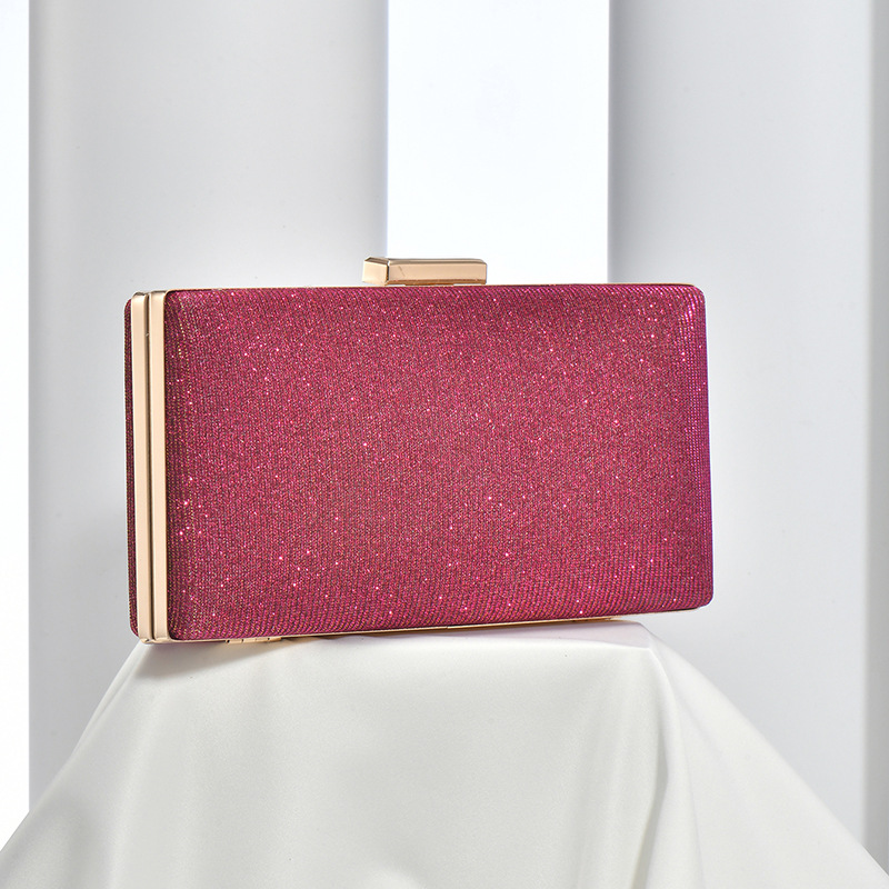 Simple Shimmer Clip Crossbody Clutch Evening Party Wedding Bridesmaid Banquet Dress Bag - Image 6