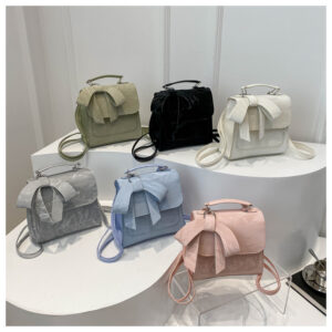 Bowknot For Women 2026 New Trendy Fashion College Style Backpack Sweet Handbag Shoulder Bag