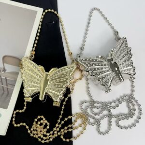 2026 Cross-Border Hot-Selling European And American Style With Rhinestone Decoration, Butterfly-Shaped Bag, High-End