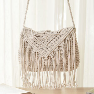 Handmade Cotton Woven Knitted Tassel Crossbody Vintage Shoulder Messenger Female Fashion Beach Summer Handbags 2026 Bag