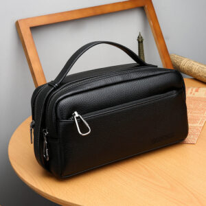 Clutch Multi-Pocket Large Capacity Business Casual Soft Leather Trendy Men’s Bag