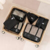 Black 7-piece travel organizer